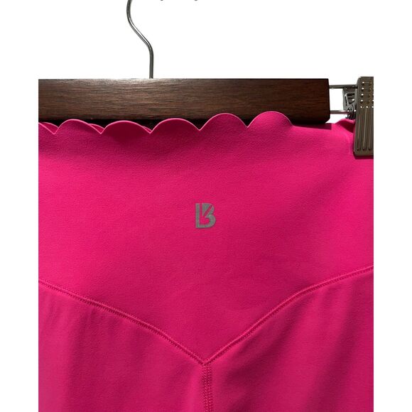 Buffbunny Women's Scalloped Legging Size XL Pink Soft Athletic Workout Ankle - Picture 6 of 6